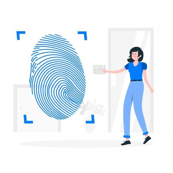 Ilustración de una mujer usando un reloj control para marcar horas extras.