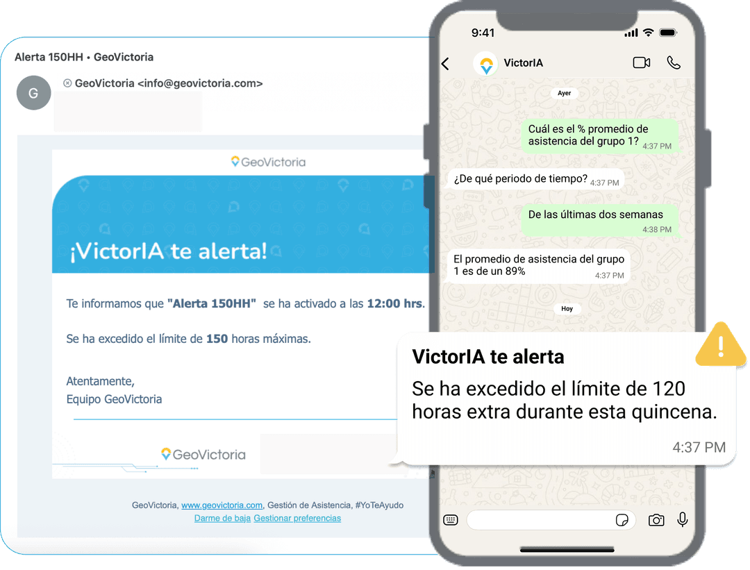 Alertas por correo y WhatsApp