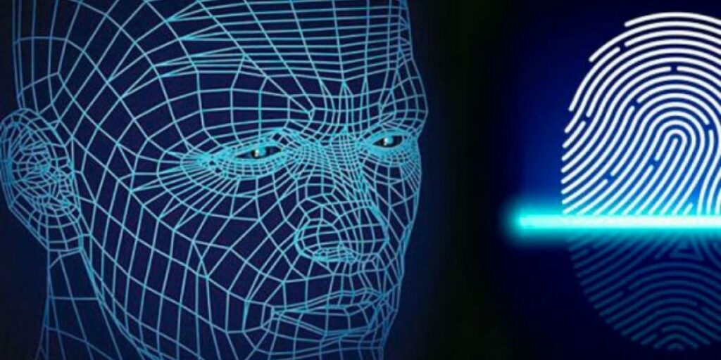 Representación visual del reconocimiento facial biométrico